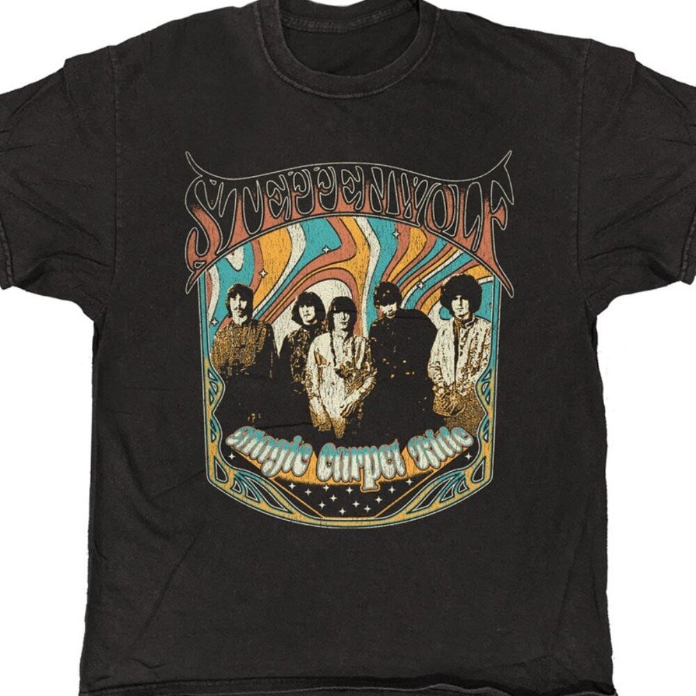 Steppenwolf Psychedelic Magic Carpet Classic Rock Vintage Style Graphic T-Shirt